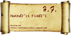 Hatházi Fidél névjegykártya